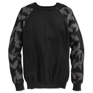 Sweater with printed sleeves